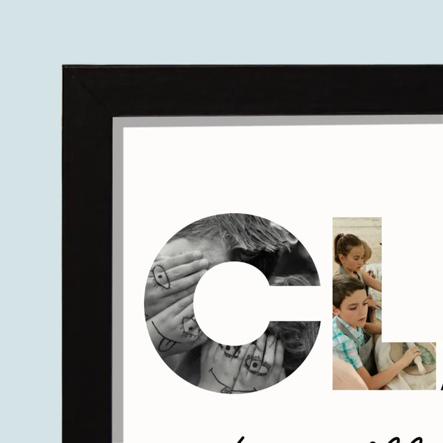 Collage Photo De Lettre: Une Classe - Impression Encadrée 20X40