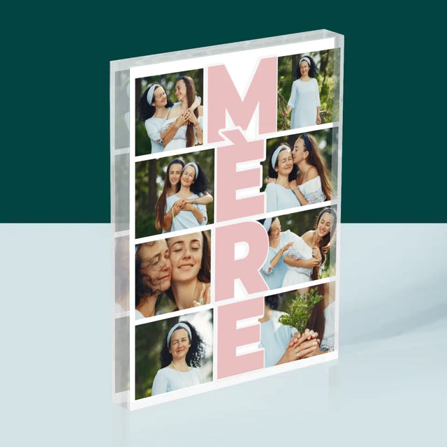 Collage Photo: Maman, Collage De Photos - Bloc Acrylique