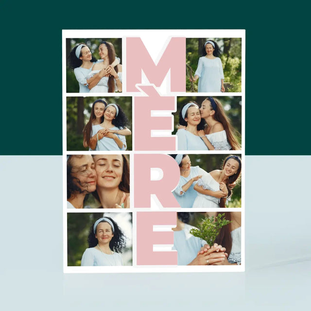 Collage Photo: Maman, Collage De Photos - Bloc Acrylique