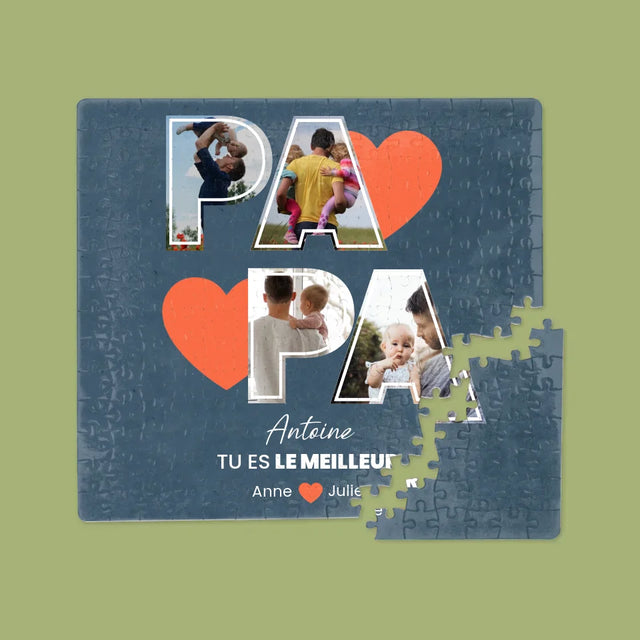 Collage Photo: Papa Est Le Meilleur - Casse-Têtes