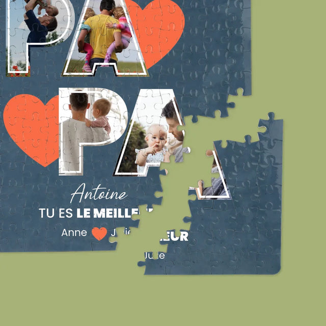 Collage Photo: Papa Est Le Meilleur - Casse-Têtes
