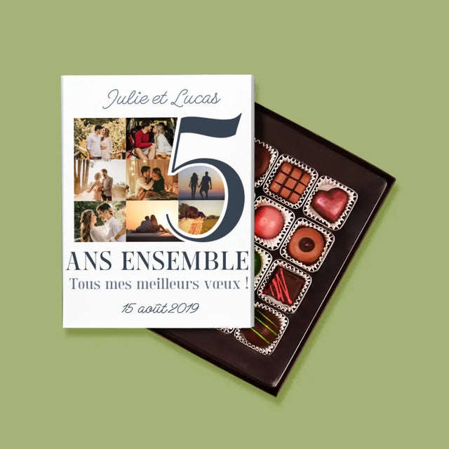 Collage Photo: 5 Ans Ensemble - Pralines