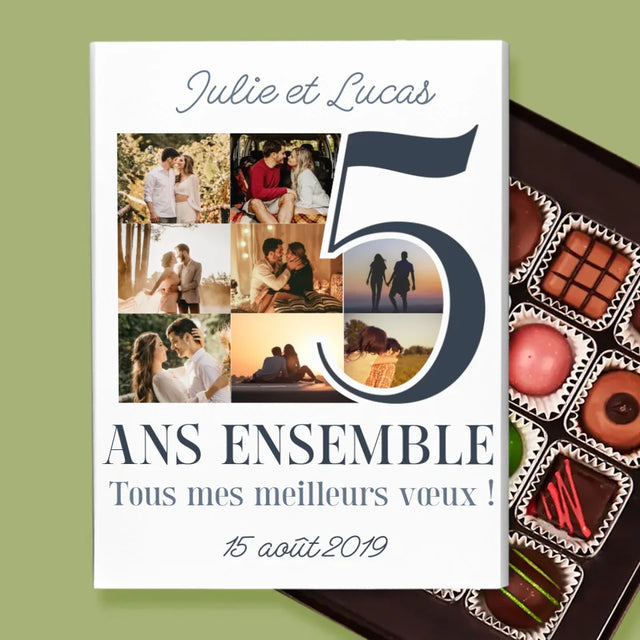 Collage Photo: 5 Ans Ensemble - Pralines