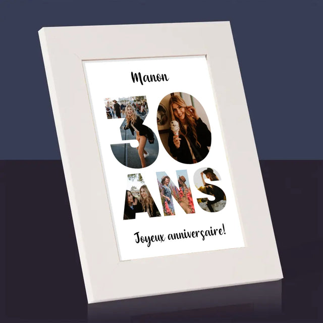 Collage Photo De Lettre: 30 Ans - Cadre Photo