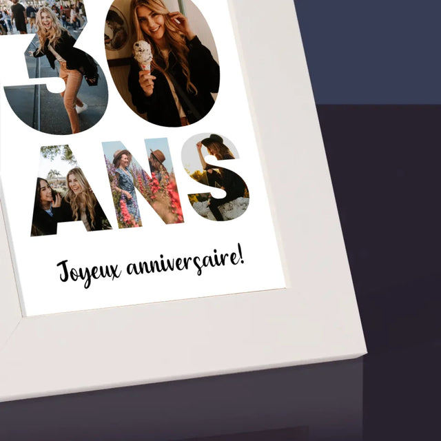 Collage Photo De Lettre: 30 Ans - Cadre Photo