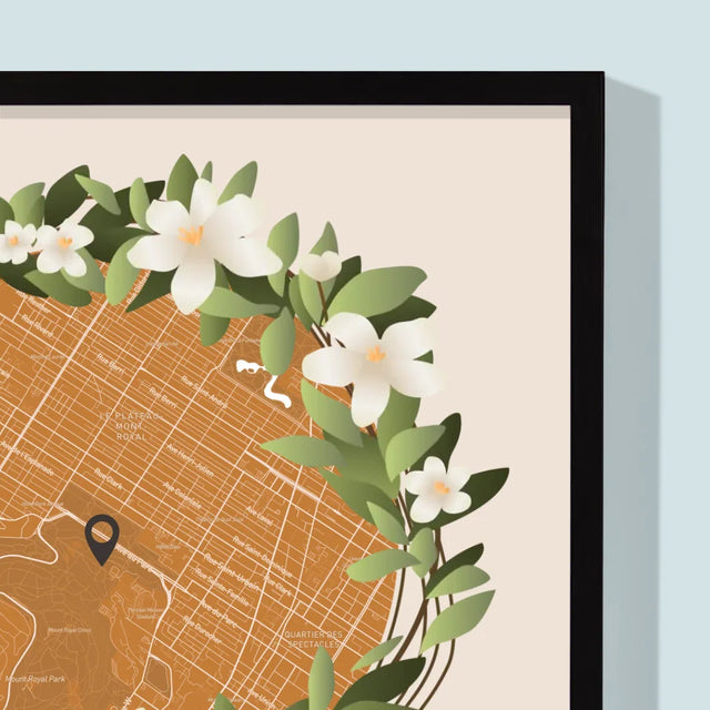 Plan De Ville: Le Début D'Un Chemin Commun - Impression Encadrée 30X40