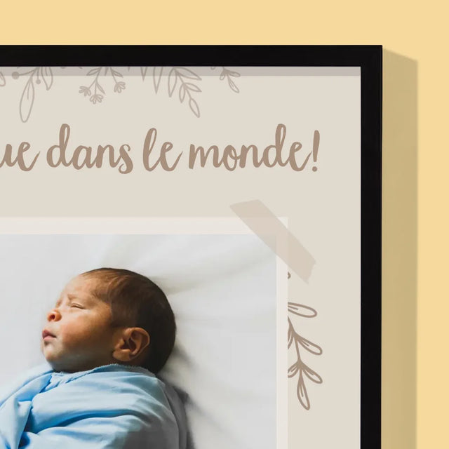 Acte De Naissance De L'Enfant: Métrique, Branches - Impression Encadrée 30X40