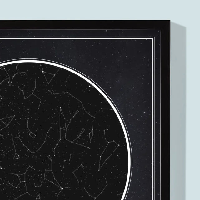 Carte Des Étoiles: Pour Les Amoureux - Impression Encadrée 30X40