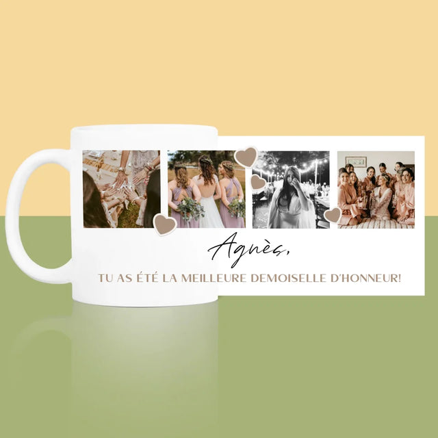 Collage Photo: Merci, Collage De Photos Pour Demoiselle D'Honneur - Le Mug