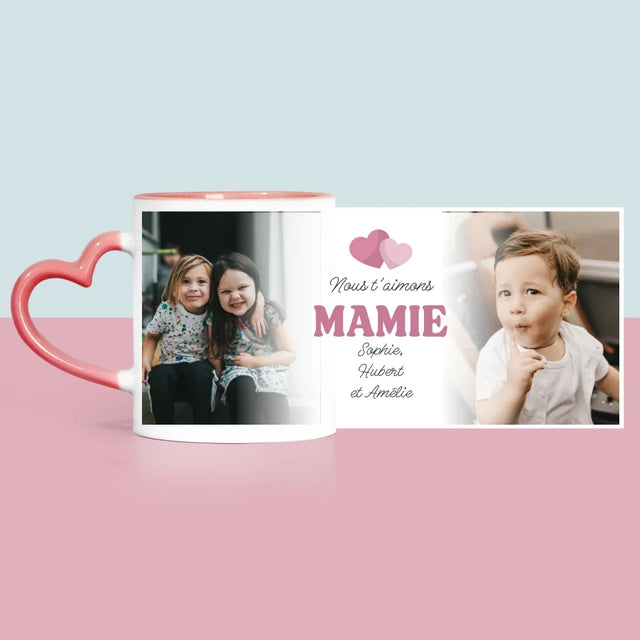 Collage Photo: Nous T'Aimons Mamie - Le Mug