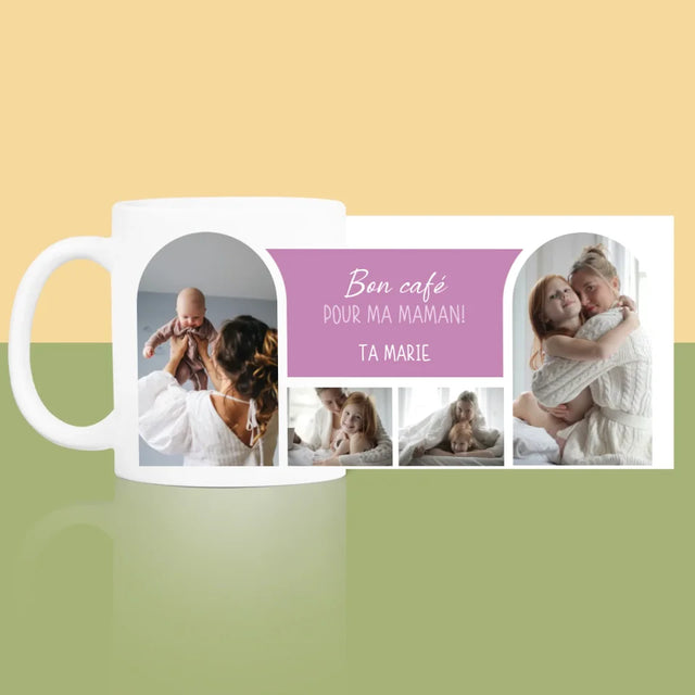 Collage Photo: Bon Café Maman - Le Mug