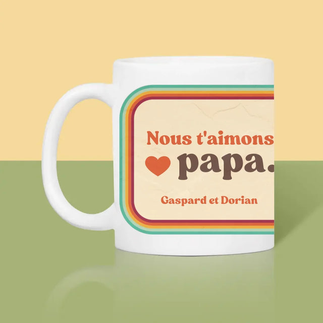 Photo Et Texte: Nous T'Aimons Papa - Le Mug