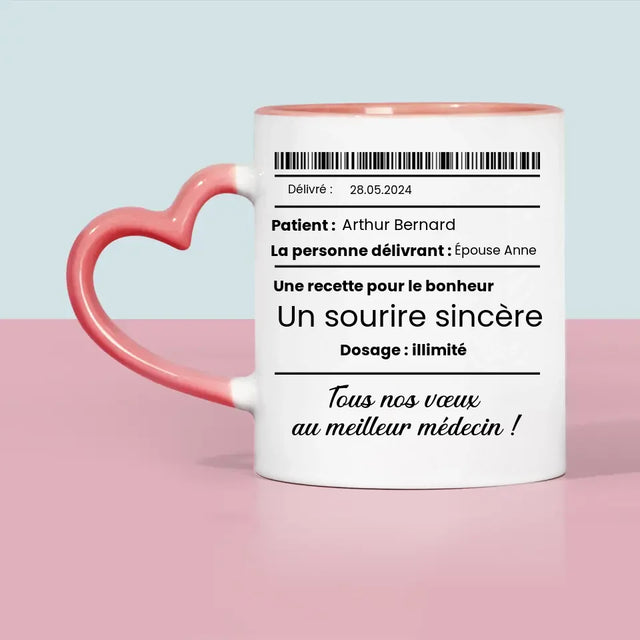 Prénom Et Texte: Une Recette Pour Le Bonheur - Le Mug