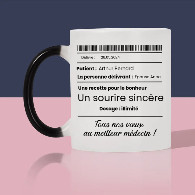 Prénom Et Texte: Une Recette Pour Le Bonheur - Le Mug