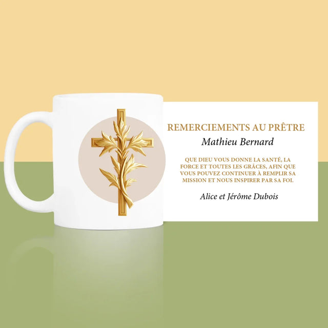 Prénom Et Texte: Remerciements Au Prêtre - Le Mug