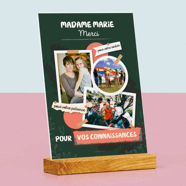 Collage Photo: Merci Pour Vos Connaissances - Impression Sur Verre Acrylique