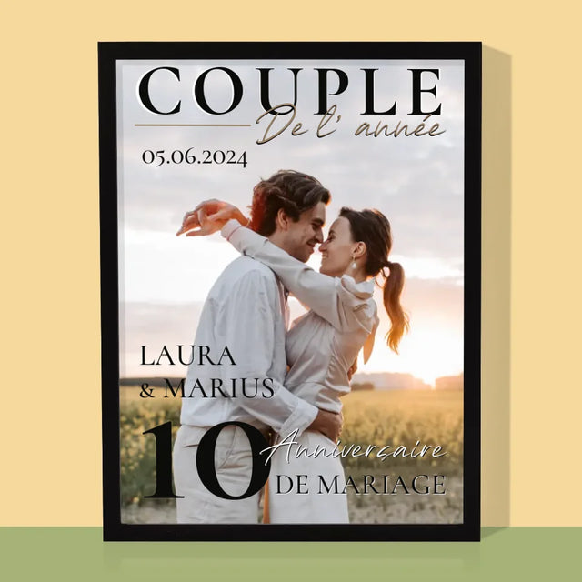 Couverture De Magazine: Couple De L'Année - Impression Encadrée 30X40