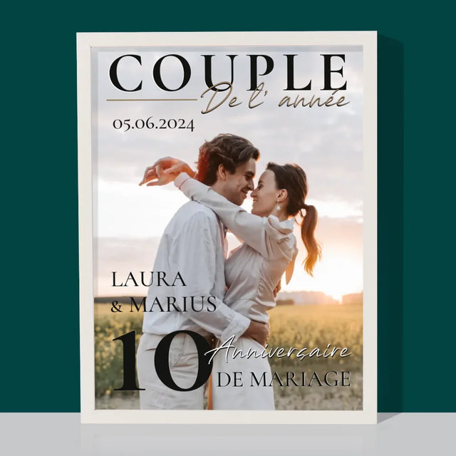 Couverture De Magazine: Couple De L'Année - Impression Encadrée 30X40