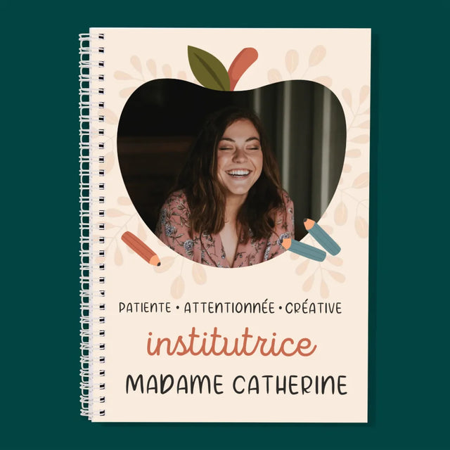 Photo Et Texte: Institutrice - Planificateur À Spirales - Quotidien
