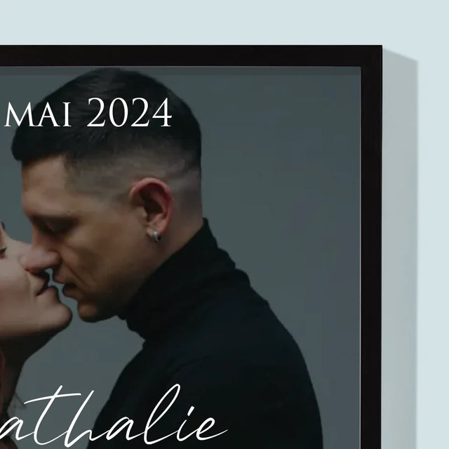 Photo Et Texte: Photo De Mariage, Les Souhaits - Impression Encadrée 30X40