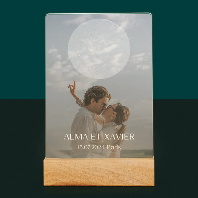 Carte Des Étoiles: Le Mariage - Impression Sur Verre Acrylique