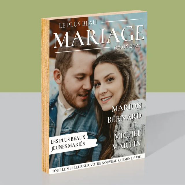 Couverture De Magazine: Le Plus Beau Mariage - Impression Sur Bois
