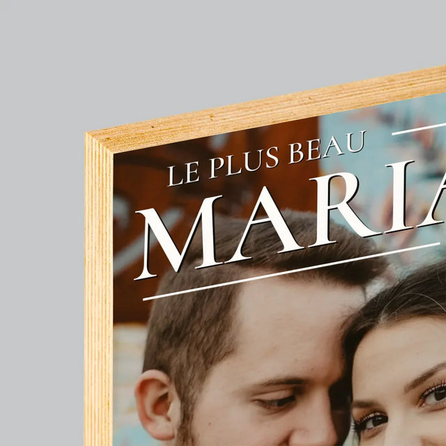 Couverture De Magazine: Le Plus Beau Mariage - Impression Sur Bois