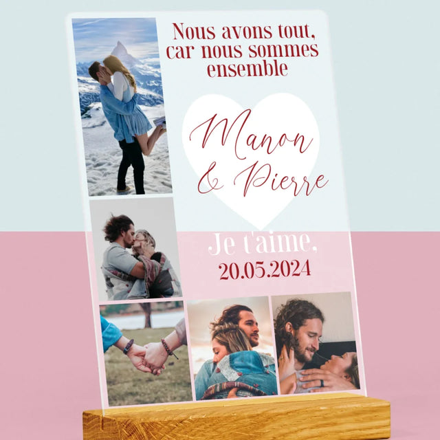 Collage Photo: Nous Avons Tout, Car Nous Sommes Ensemble - Impression Sur Verre Acrylique