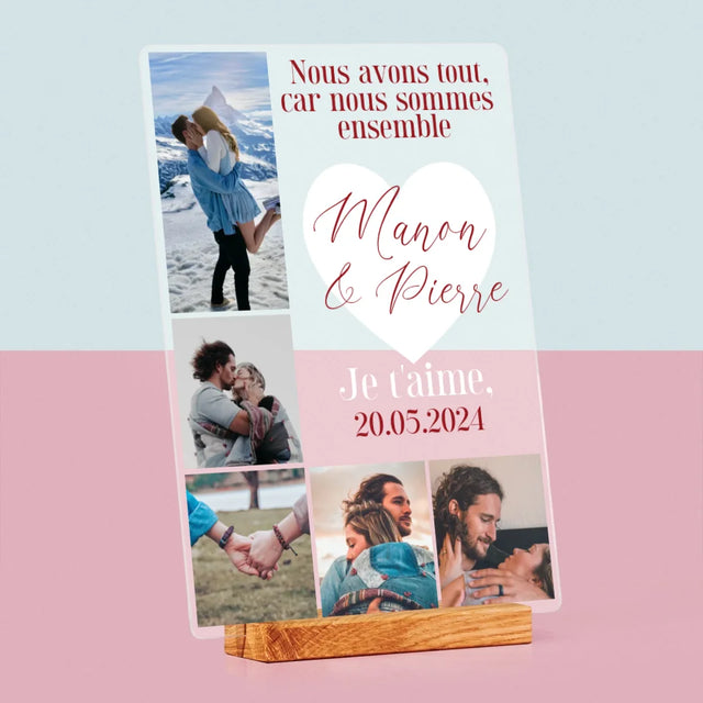 Collage Photo: Nous Avons Tout, Car Nous Sommes Ensemble - Impression Sur Verre Acrylique