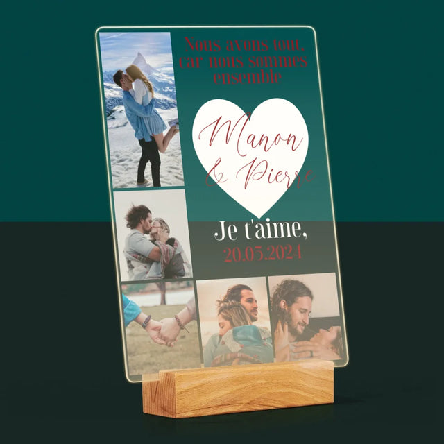 Collage Photo: Nous Avons Tout, Car Nous Sommes Ensemble - Impression Sur Verre Acrylique