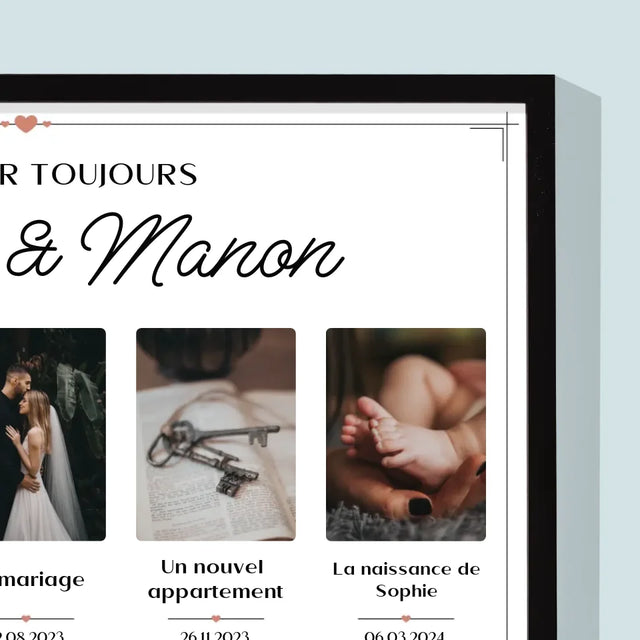 Notre Histoire: Unis Pour Toujours - Notre Histoire - Impression Encadrée 30X40