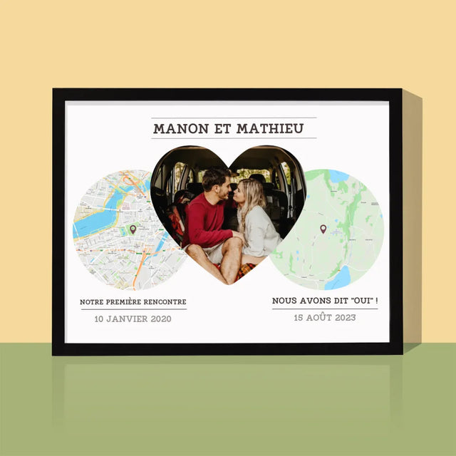 Plan De Ville: Nos Lieux - Impression Encadrée 30X40