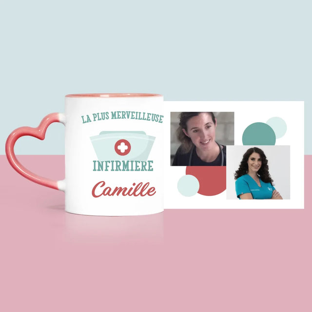 Collage Photo: La Plus Merveilleuse Infirmière - Le Mug