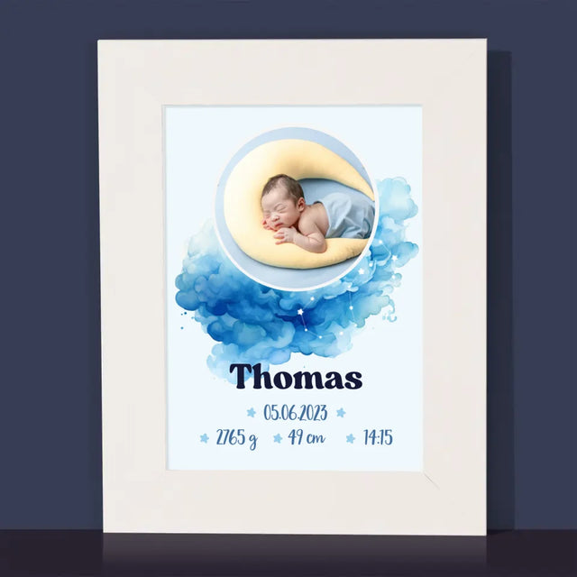 Acte De Naissance De L'Enfant: Acte De Naissance, Le Signe Du Zodiaque, Garçon - Cadre Photo