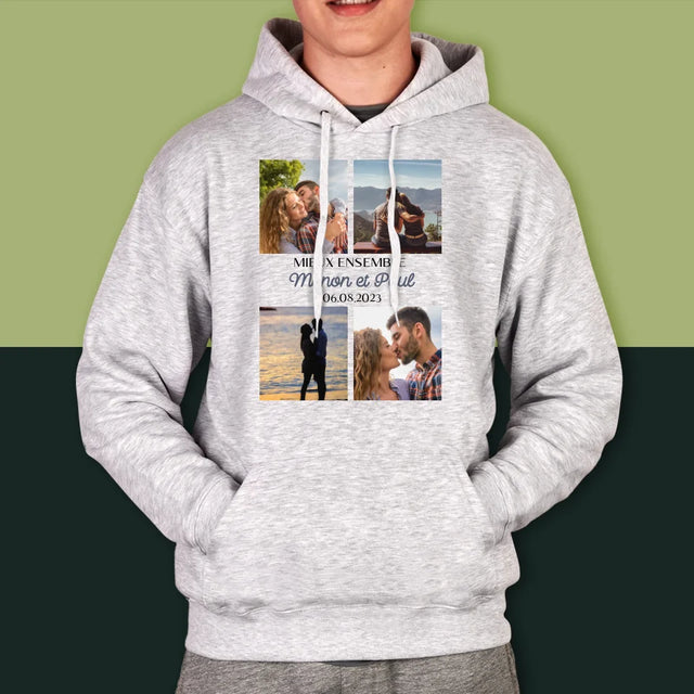 Collage Photo: Le Meilleur Ensemble - Sweat À Capuche Pour Hommes