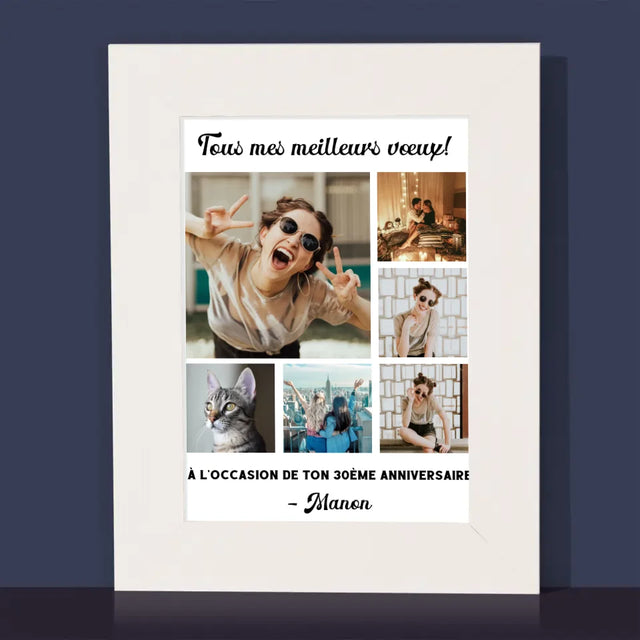 Collage Photo: Collage De Photos D'Anniversaire - Cadre Photo