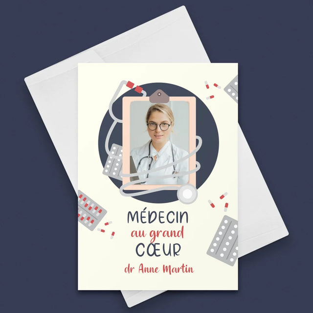 Photo Et Texte: Médecin Au Grand Cœur - Carte De Vœux