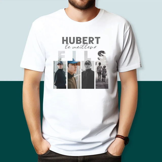 Collage Photo: Le Meilleur Fils - T-Shirt Pour Hommes