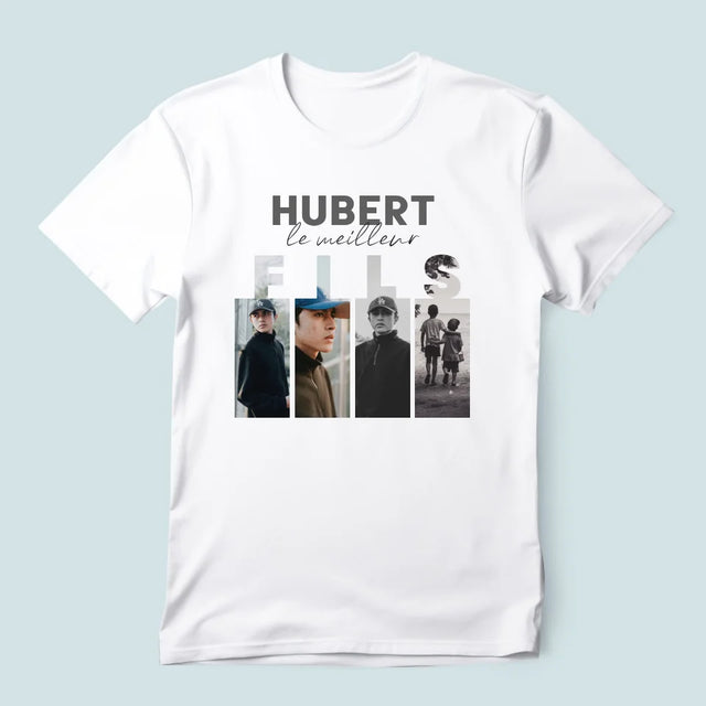 Collage Photo: Le Meilleur Fils - T-Shirt Pour Hommes