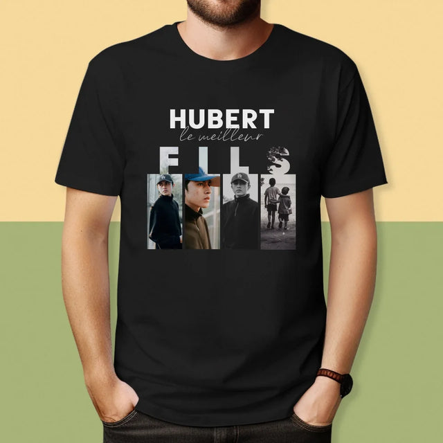 Collage Photo: Le Meilleur Fils - T-Shirt Pour Hommes