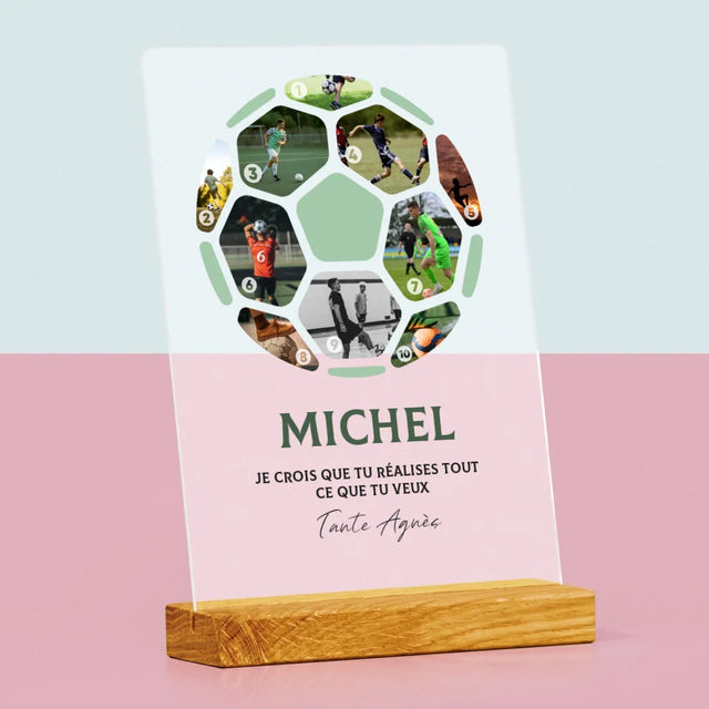 Collage Photo: Le Football, Collage - Impression Sur Verre Acrylique