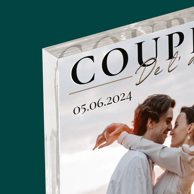La Couverture De Magazine: Couple De L'Année - Bloc Acrylique