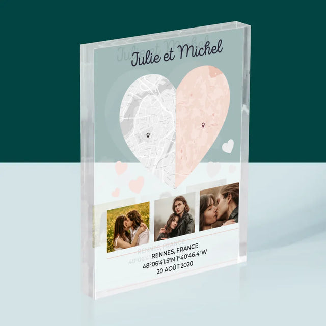 Le Plan De Ville: Deux Moitiés De Coeur
- Bloc Acrylique