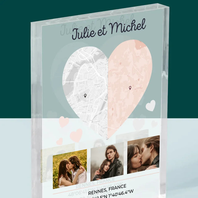 Le Plan De Ville: Deux Moitiés De Coeur
- Bloc Acrylique