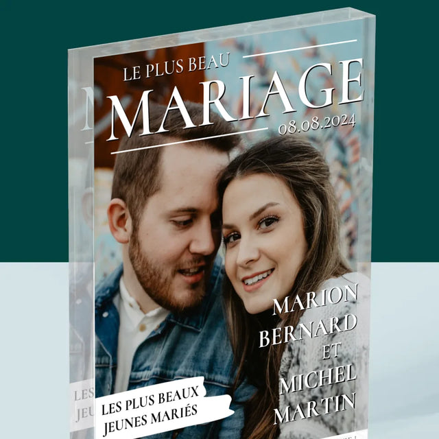 La Couverture De Magazine: Le Plus Beau Mariage - Bloc Acrylique