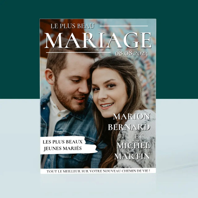 La Couverture De Magazine: Le Plus Beau Mariage - Bloc Acrylique