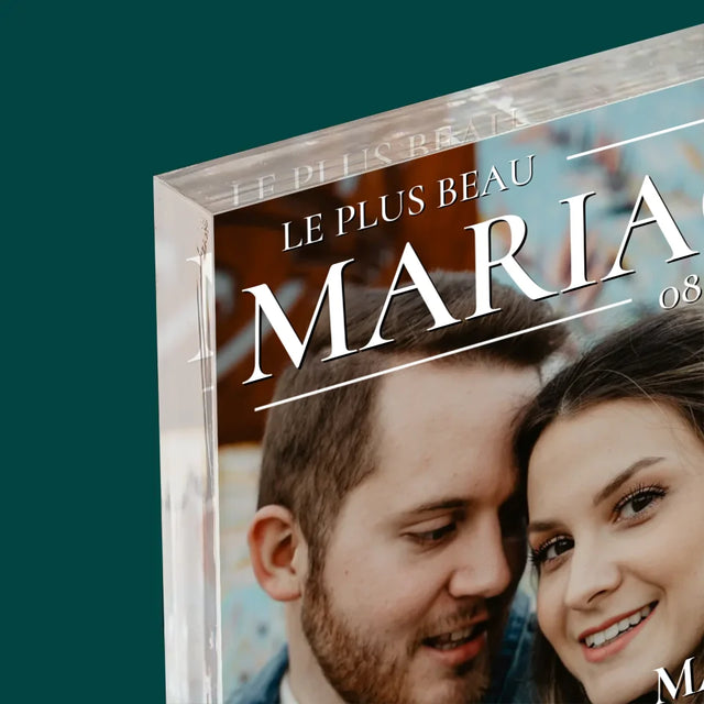 La Couverture De Magazine: Le Plus Beau Mariage - Bloc Acrylique