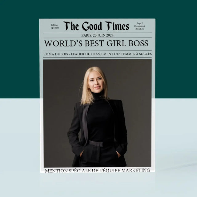 La Couverture De Magazine: World’S Best Girl Boss - Bloc Acrylique