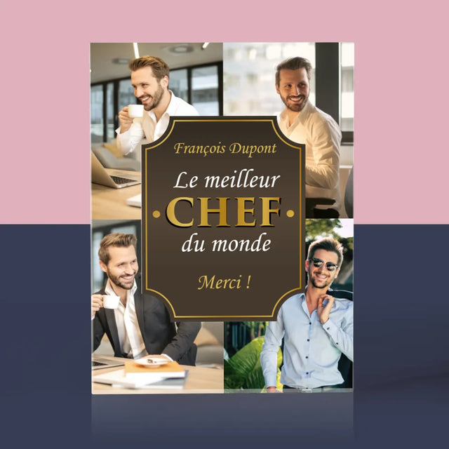 Le Collage Photo: Le Meilleur Patron - Bloc Acrylique