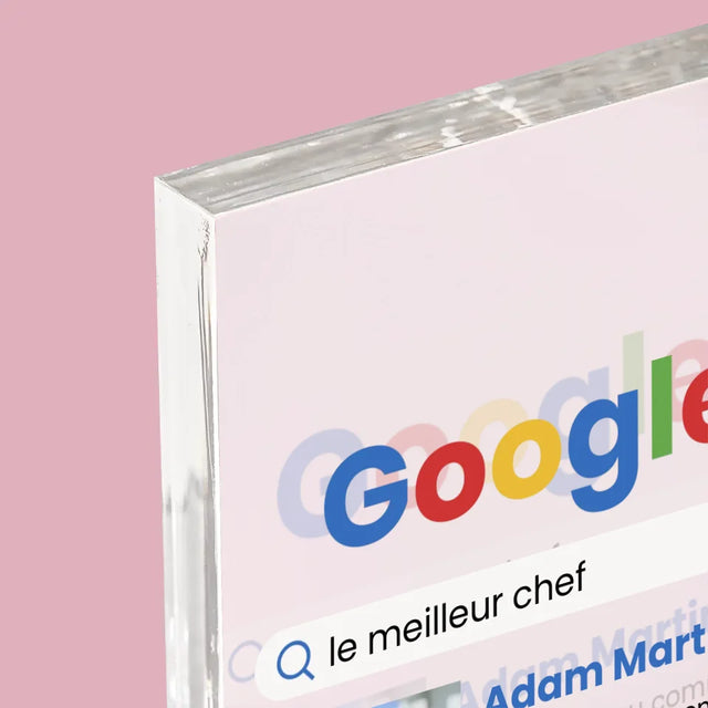 La Photo Et Un Texte: Meilleur Patron Résultat Google - Bloc Acrylique